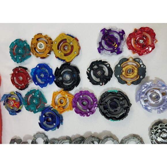 Beyblade Parts Lot 60 pieces Layers Turbo Discs Valtryek Sphinx BeyWarriors Case - Picture 12 of 16